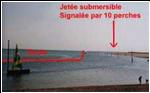 perches sur digue submersible